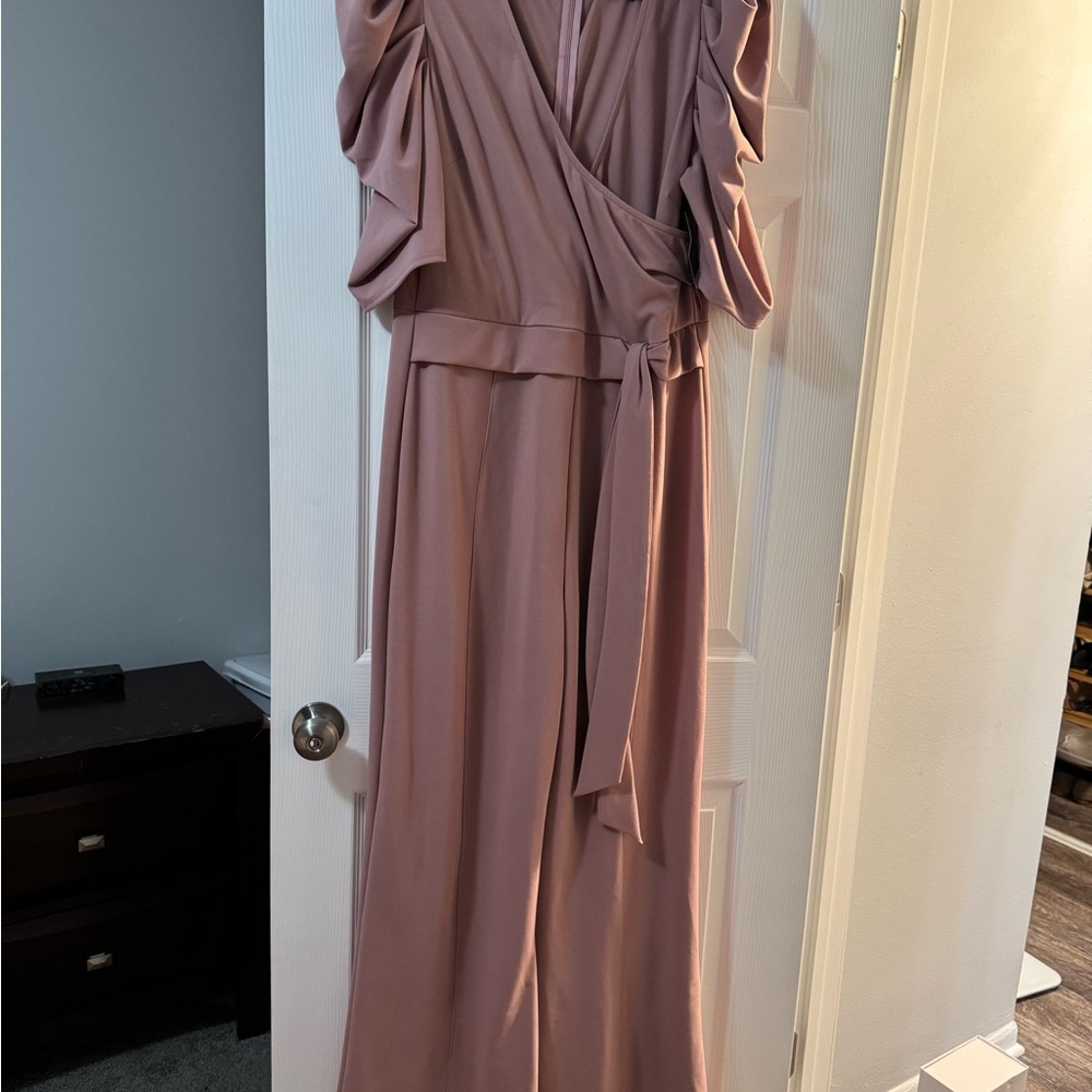 Chic Mauve Wide Leg Jumpsuit